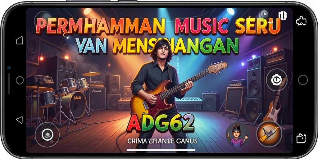 Tampilan gameplay ADG62 dengan pengalaman musik interaktif.