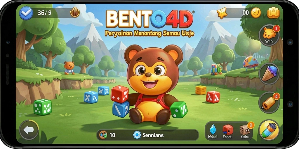 Tangkapan layar BENTO4D menampilkan gameplay Puzzle yang menarik.