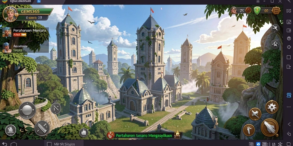 Screenshot gameplay yang menunjukkan aksi seru Tower Defense.