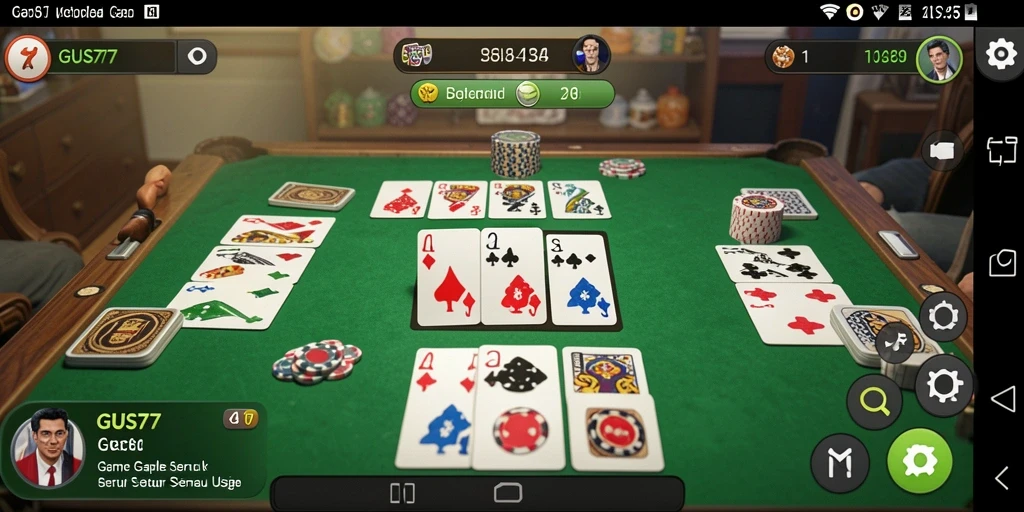 Tampilan screenshot GUS77 saat bermain Gaple penuh warna.