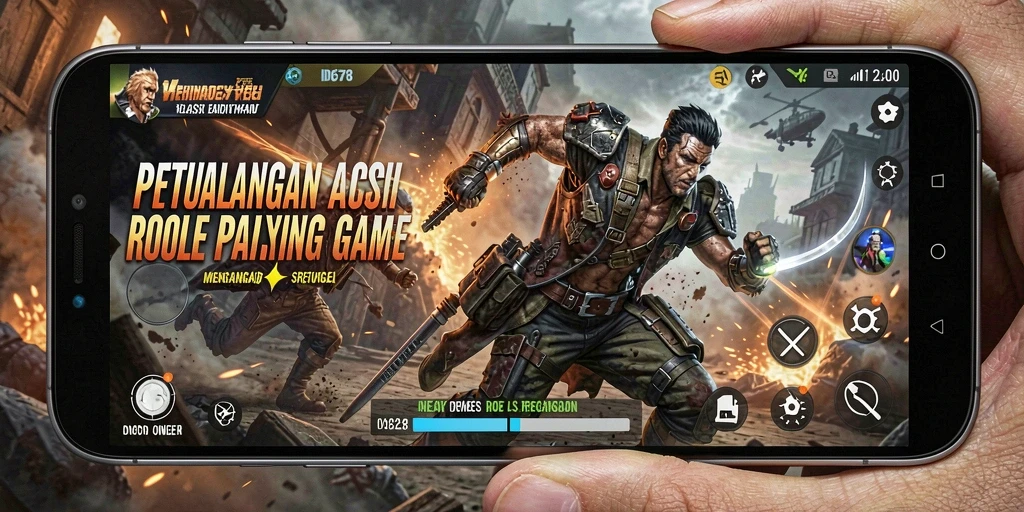 Screenshot ID678 menampilkan aksi bertarung seru di dunia fantasi.