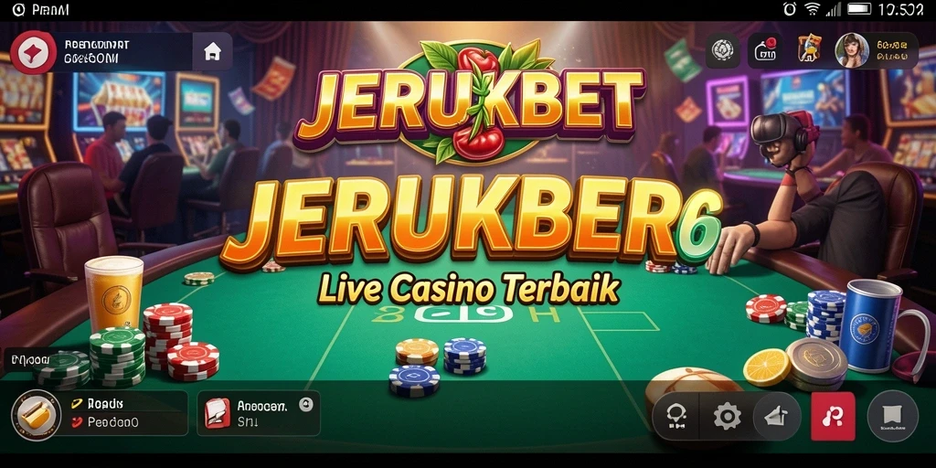 Tampilan gameplay seru JERUKBET dalam suasana Live Casino.